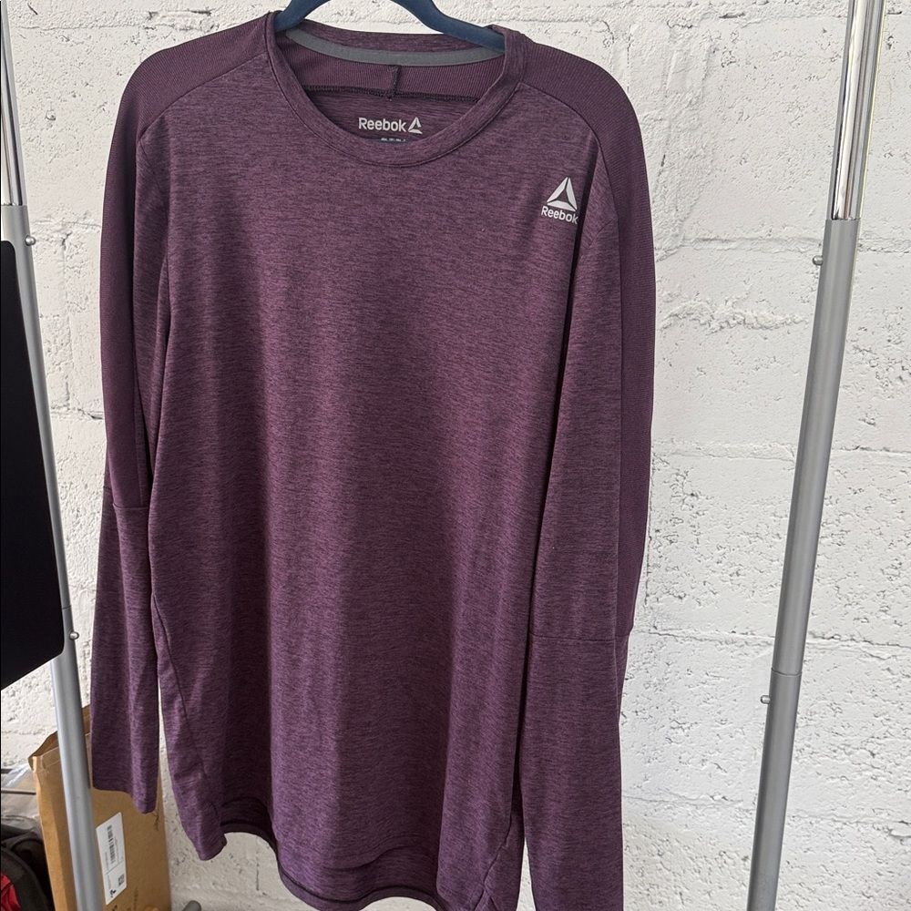 Reebok Men's Heathered Purple Long Sleeve Tee Size XL LIKE NEW